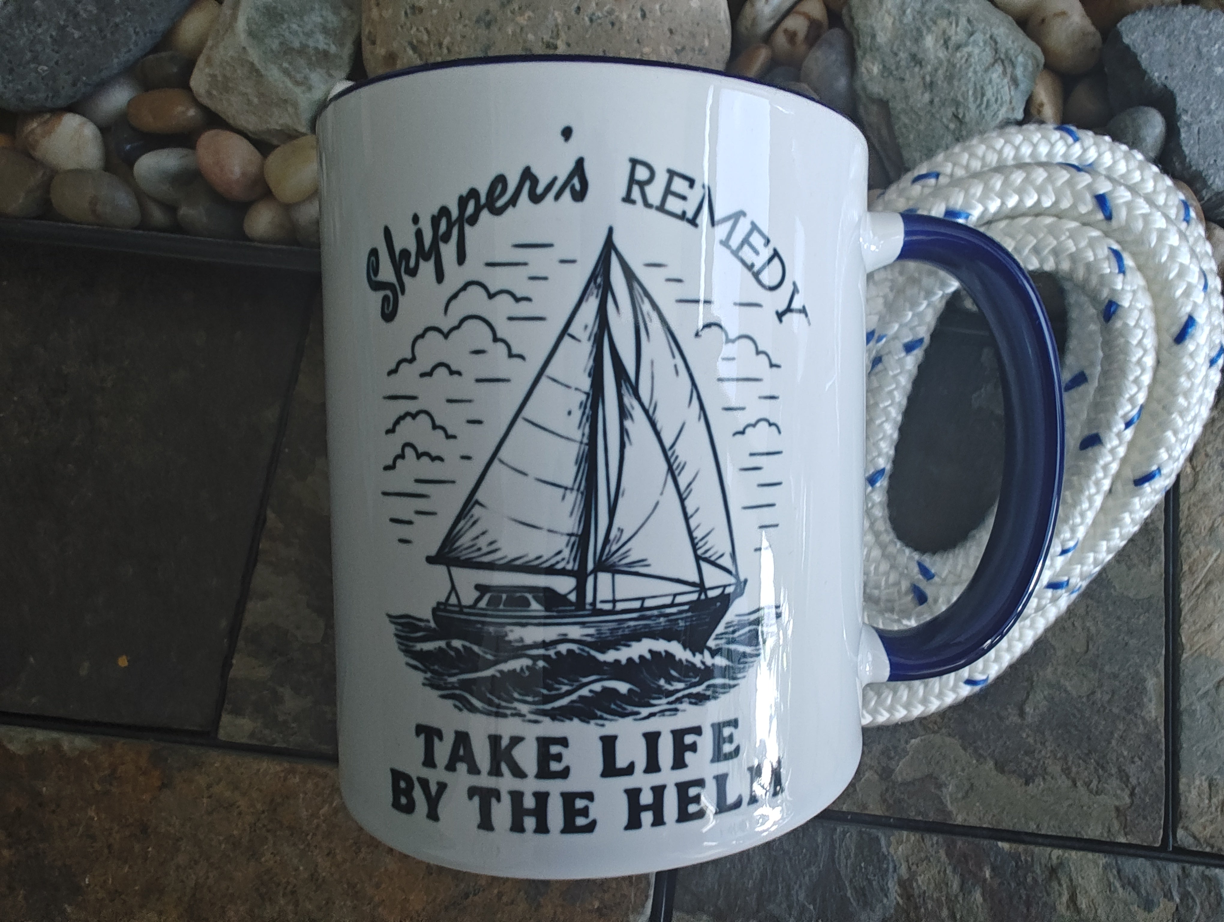Mug with Color Inside (Skippers Remedy - Take Life By the Helm)
