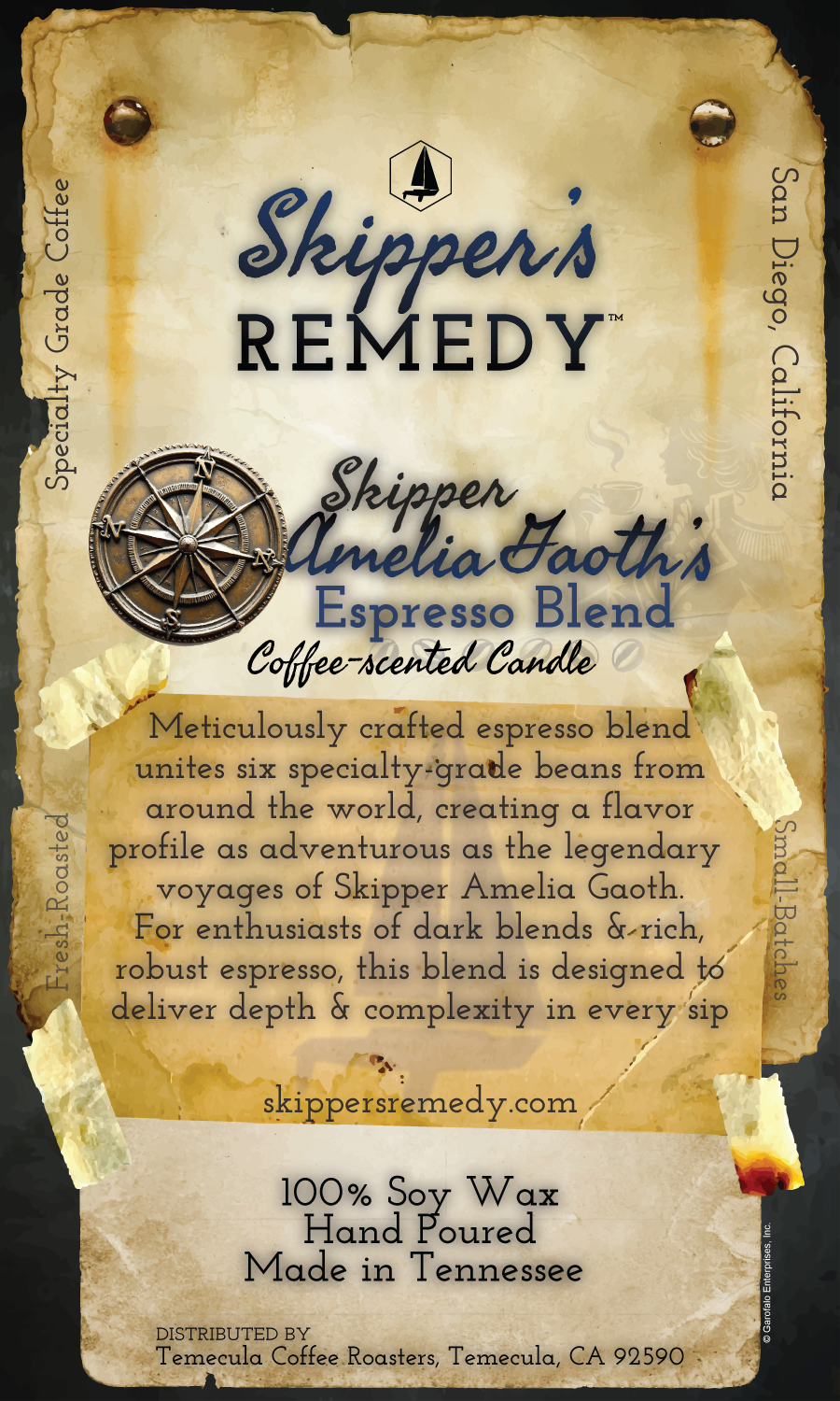 Skipper Amelia Gaoth's Espresso Blend: Coffee-scented Candle