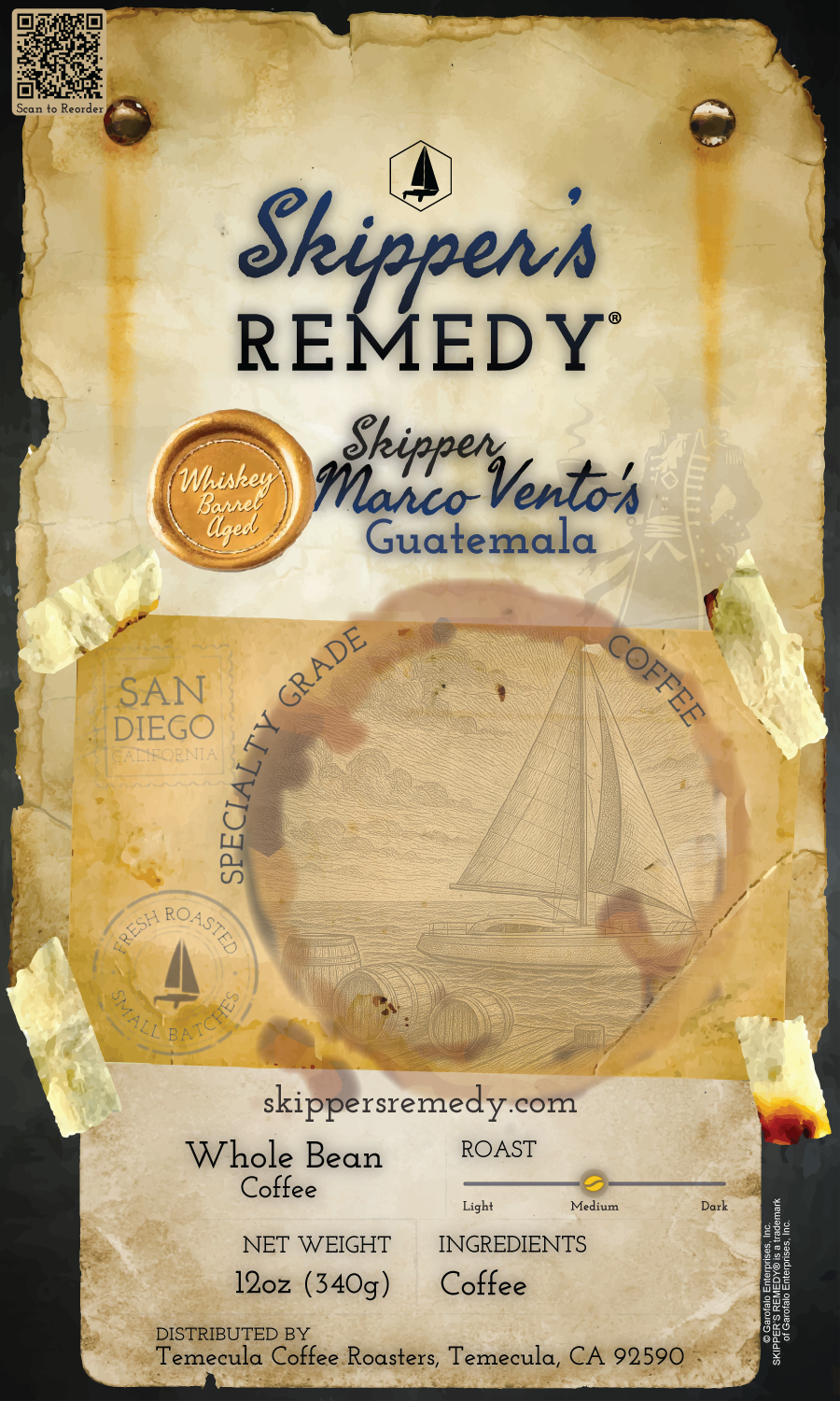 Skipper Marco Vento's Guatemala - Whiskey Barrel-Aged