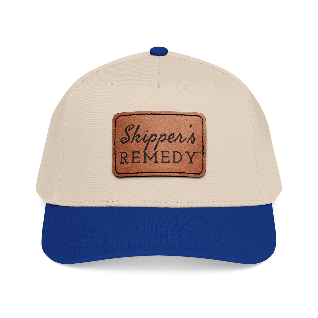 Mid Profile Baseball Cap with Leather Patch