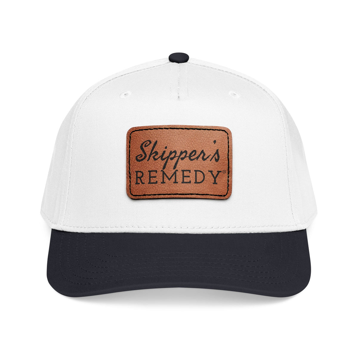 Mid Profile Baseball Cap with Leather Patch