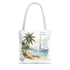 Beach Sailboat Tote Bag - Personalizable