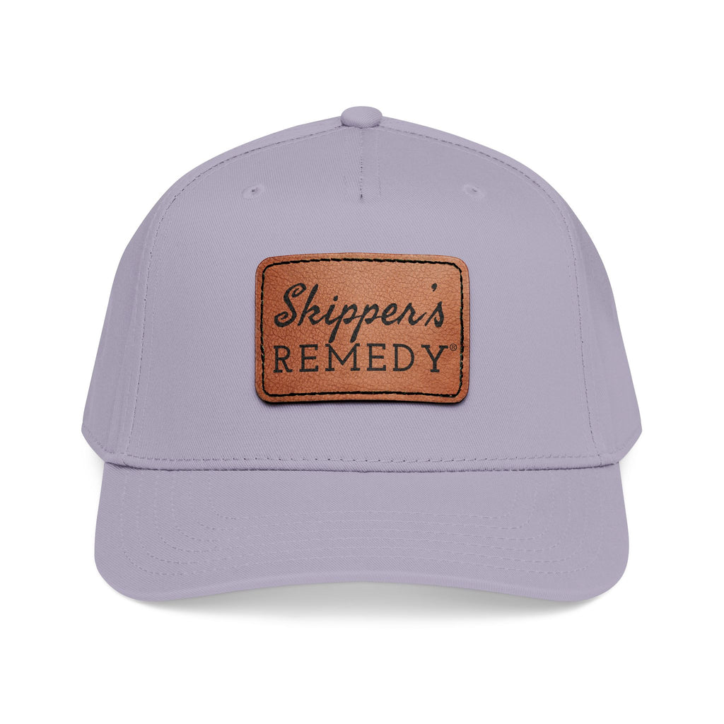 Mid Profile Baseball Cap with Leather Patch