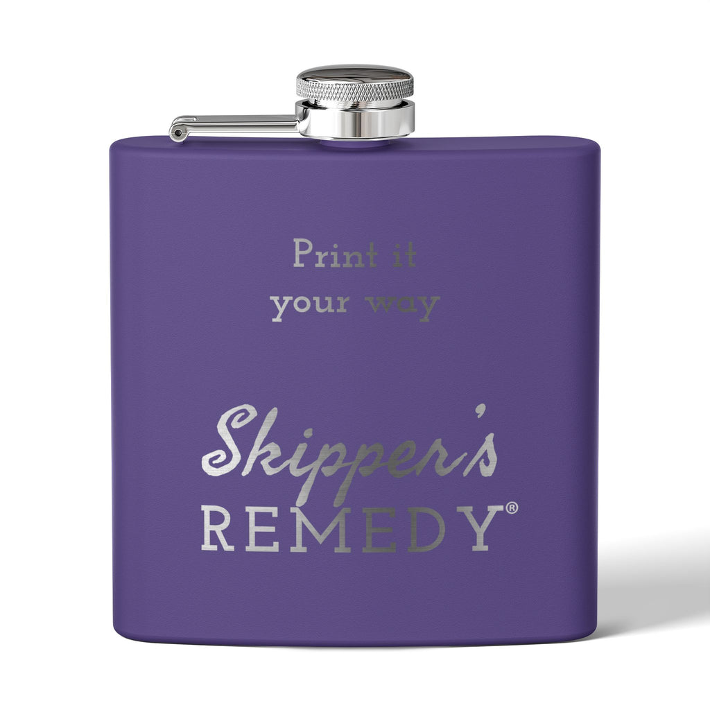 Stainless Steel Flask, 6oz - Engraving, Personalizable