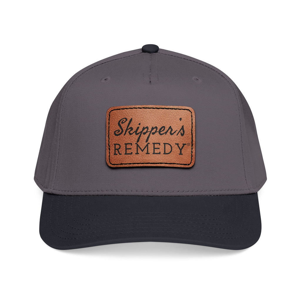 Mid Profile Baseball Cap with Leather Patch