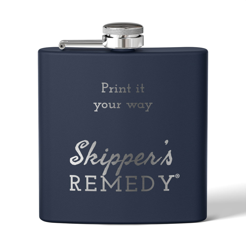 Stainless Steel Flask, 6oz - Engraving, Personalizable
