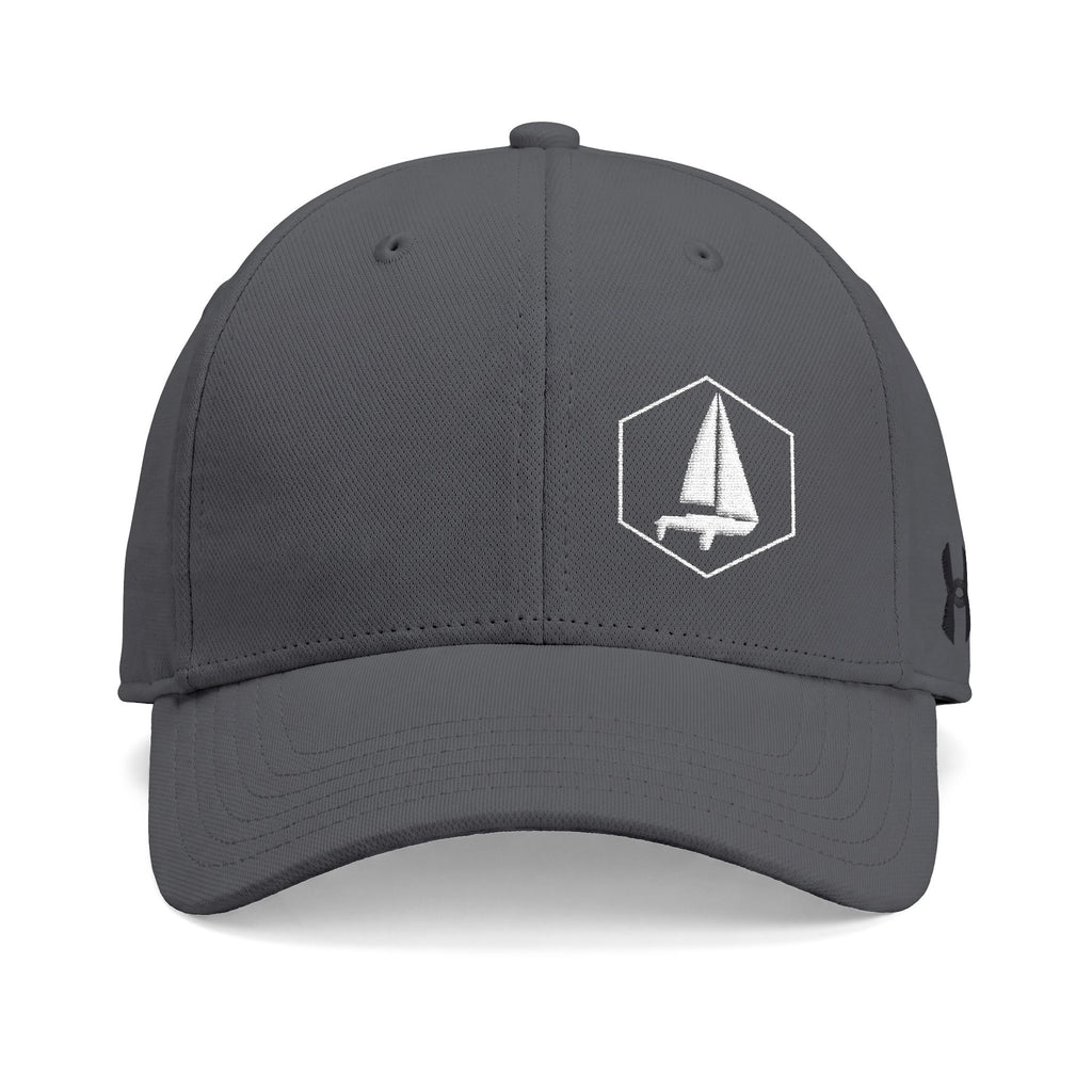 Embroidered Sailboat Emblem Baseball Cap