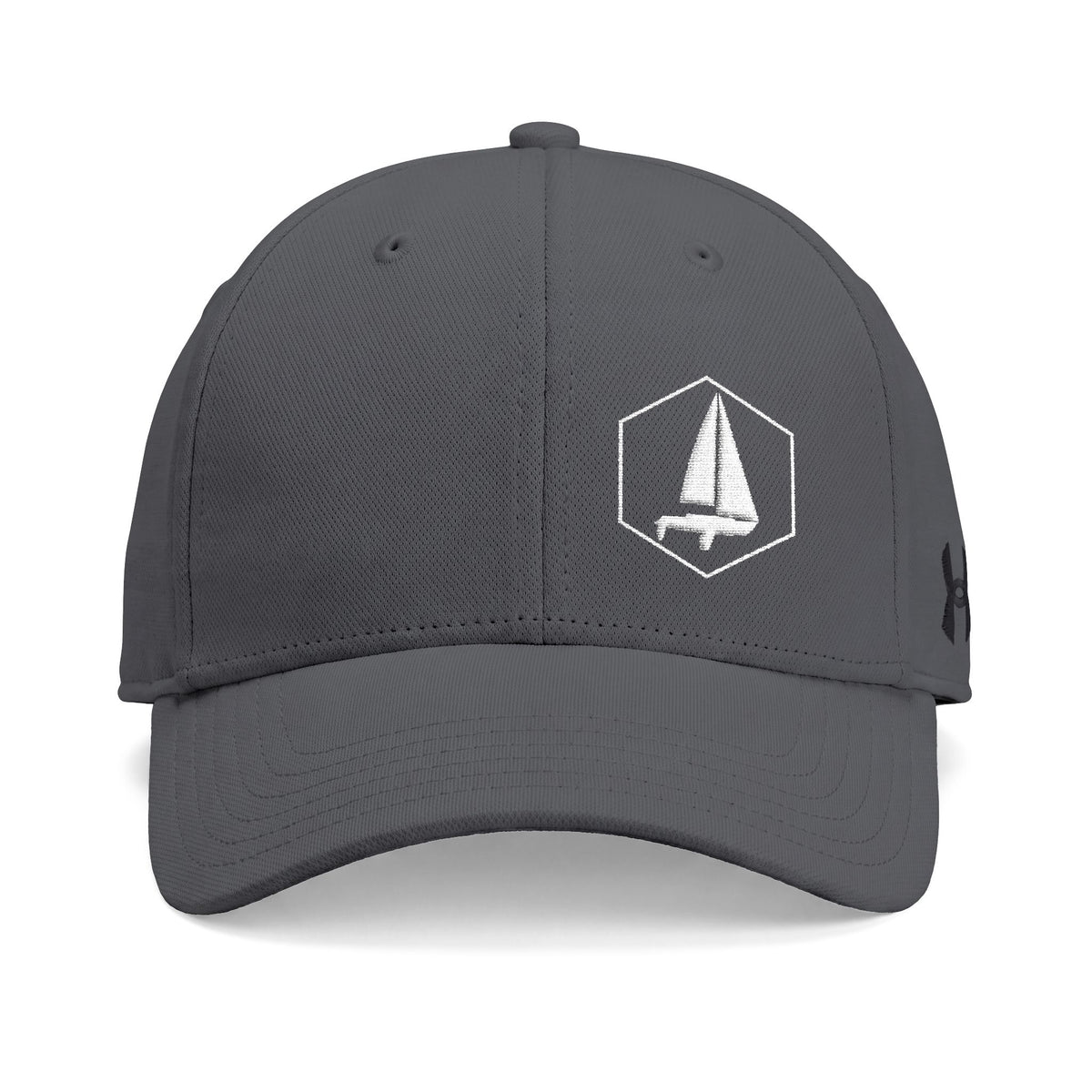Embroidered Sailboat Emblem Baseball Cap