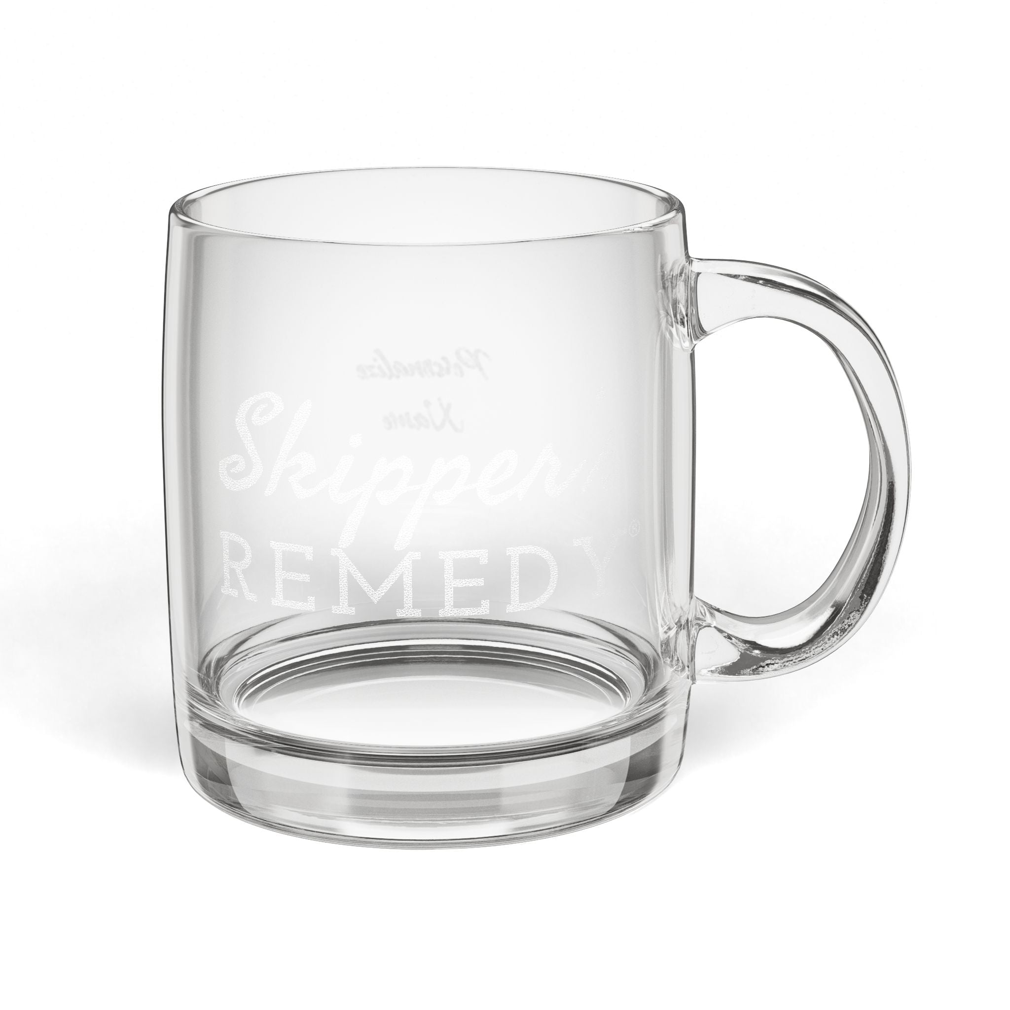 Engraved Glass Coffee Mug - Personalizable