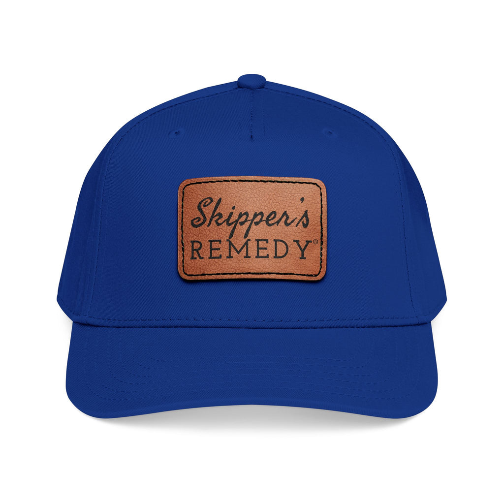 Mid Profile Baseball Cap with Leather Patch