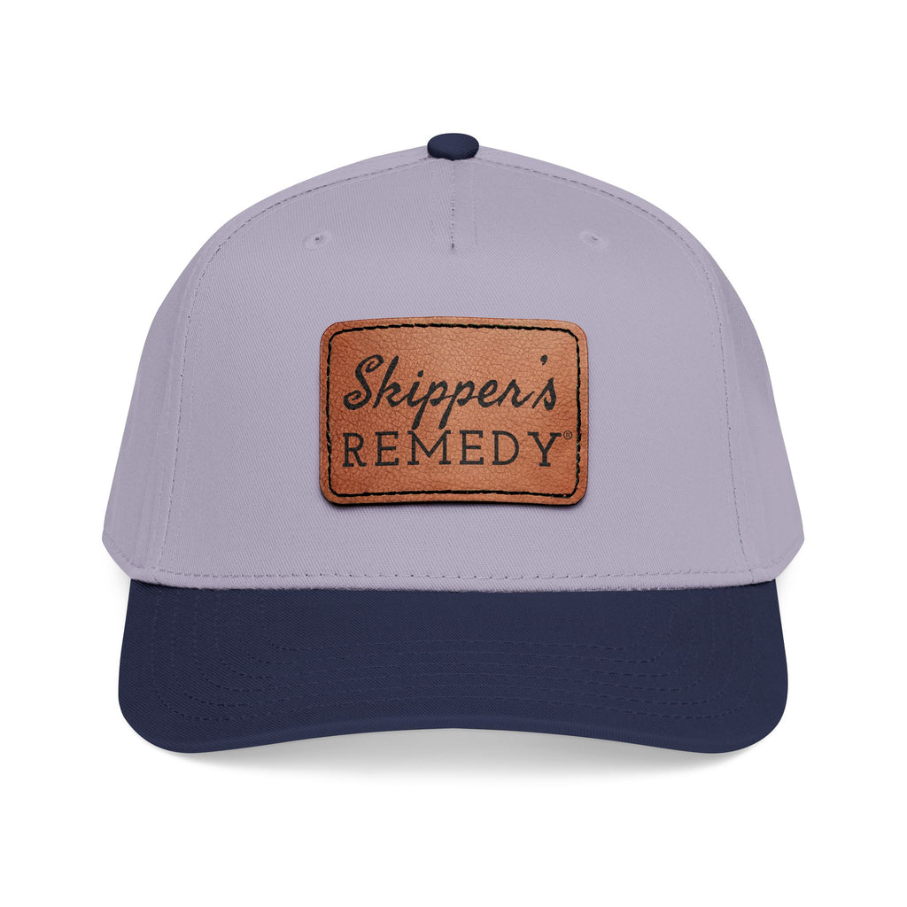 Mid Profile Baseball Cap with Leather Patch
