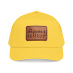 Mid Profile Baseball Cap with Leather Patch