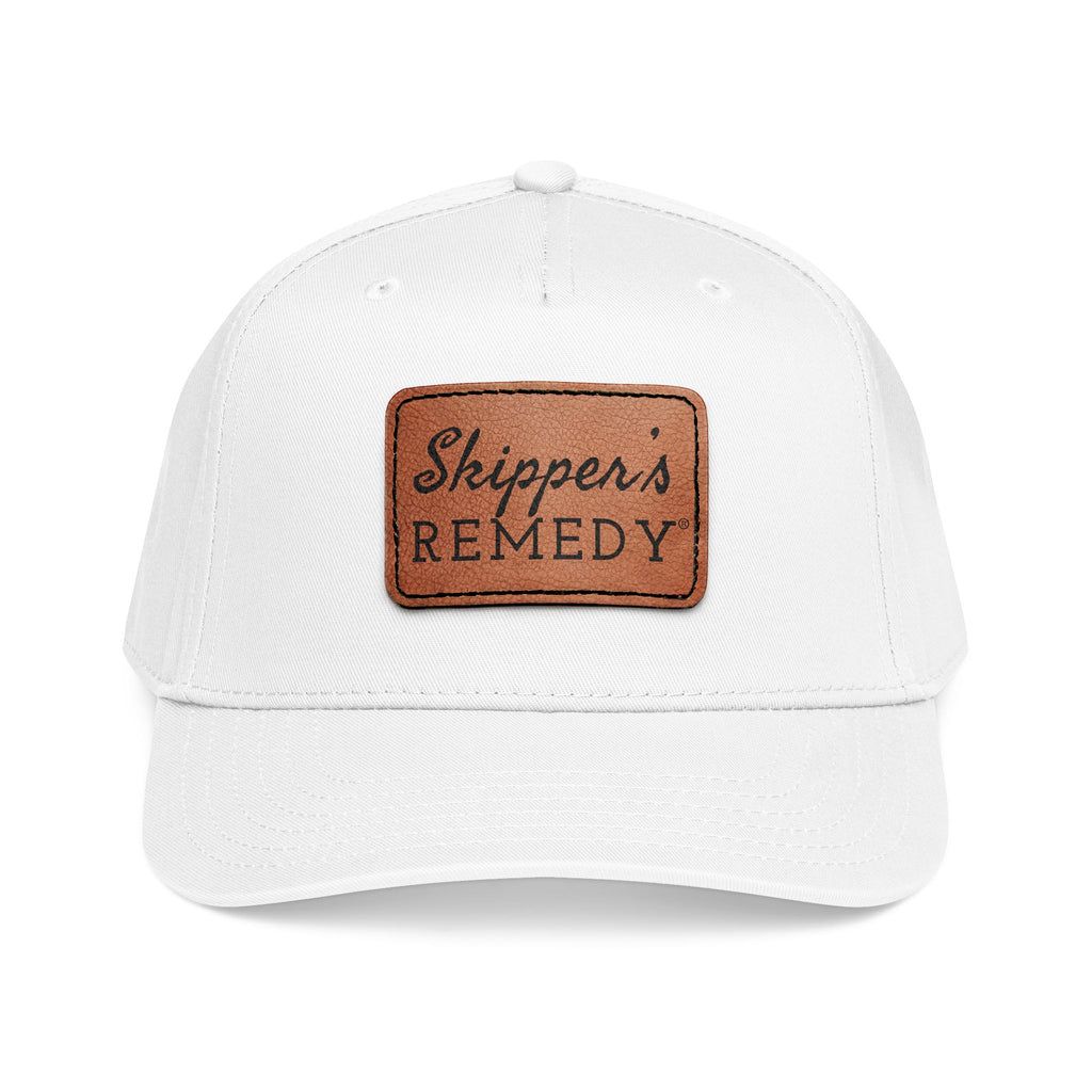 Mid Profile Baseball Cap with Leather Patch