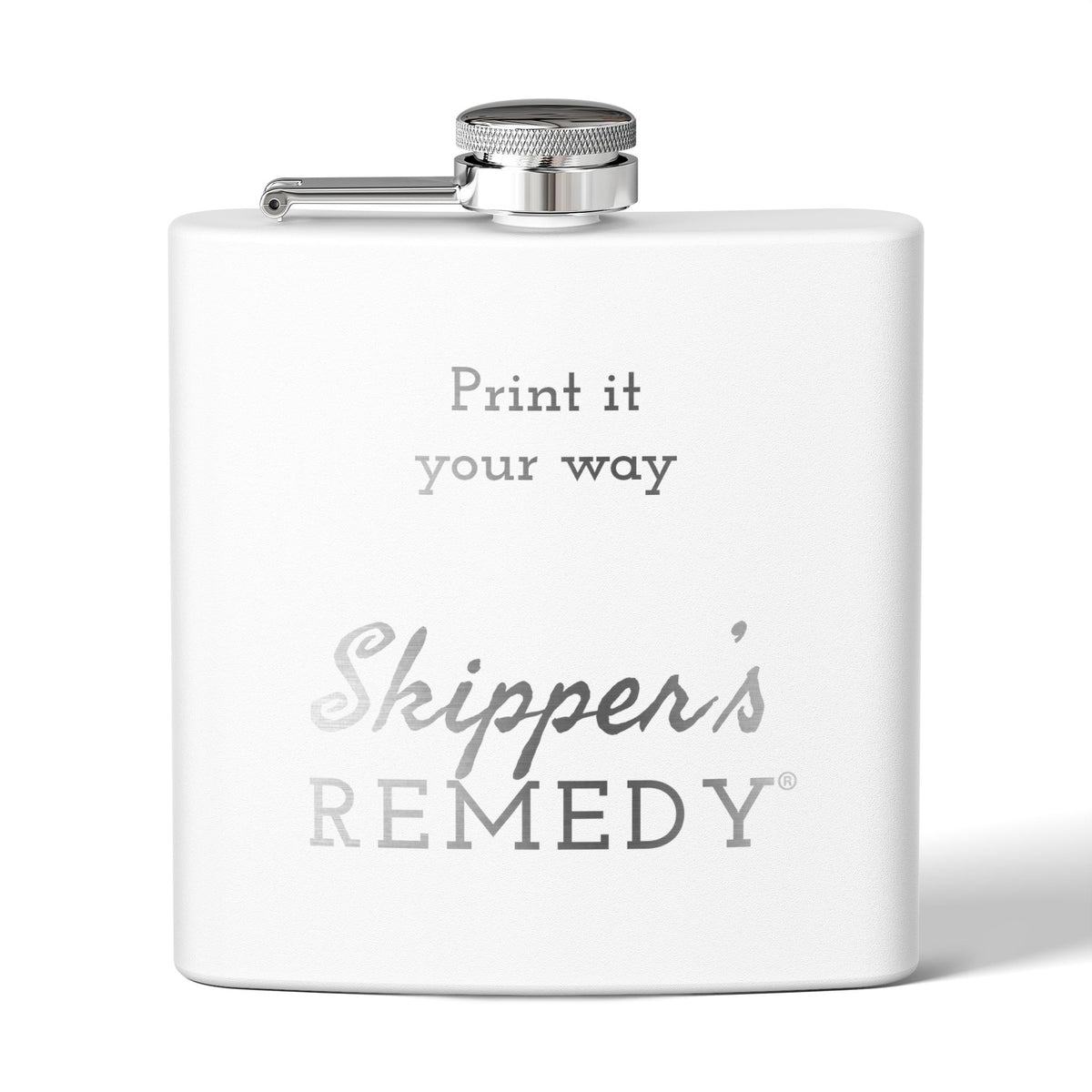 Stainless Steel Flask, 6oz - Engraving, Personalizable