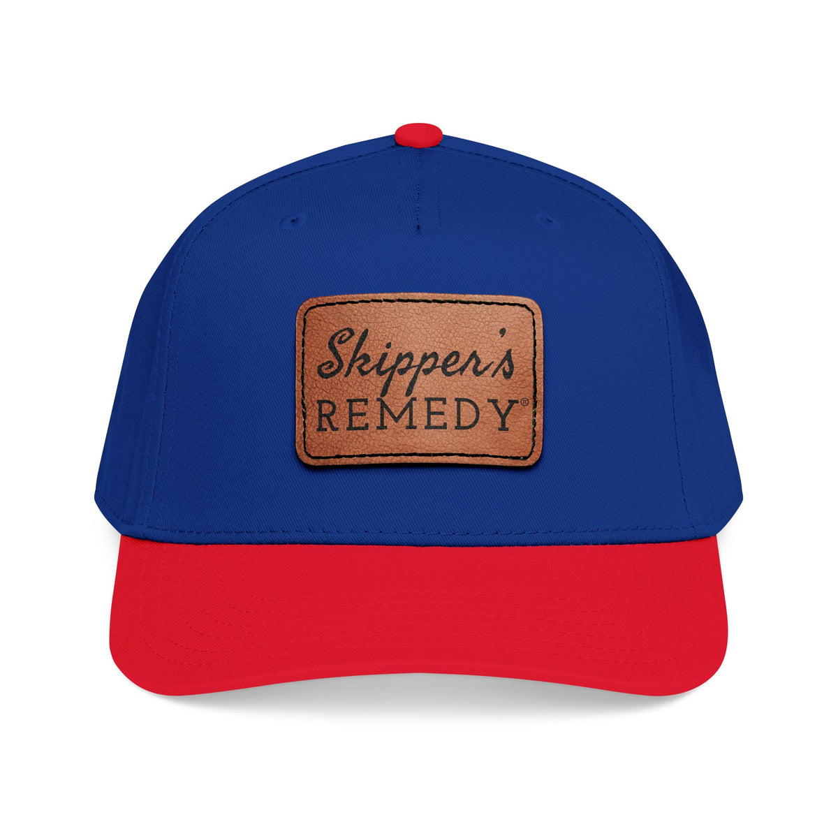 Mid Profile Baseball Cap with Leather Patch