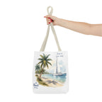 Beach Sailboat Tote Bag - Personalizable