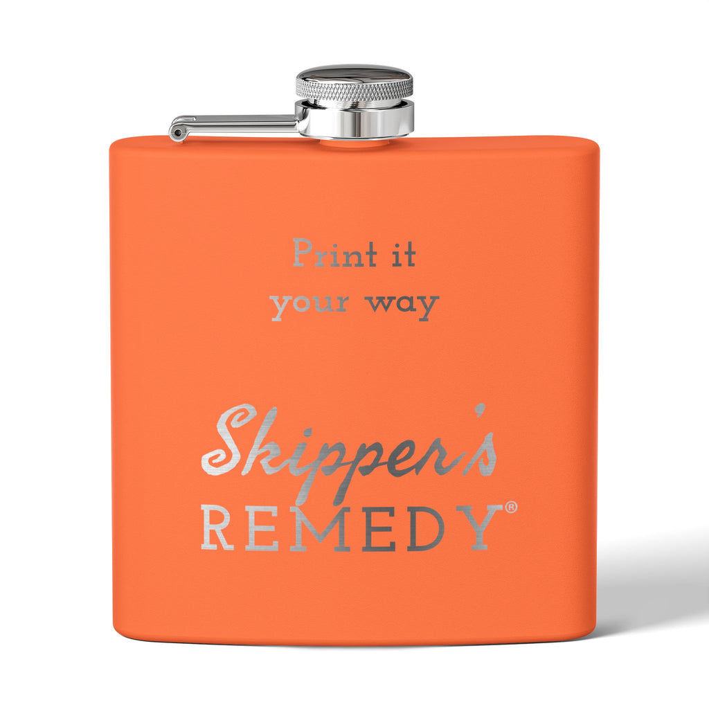 Stainless Steel Flask, 6oz - Engraving, Personalizable