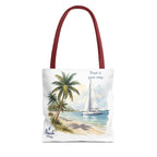 Beach Sailboat Tote Bag - Personalizable