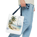 Beach Sailboat Tote Bag - Personalizable