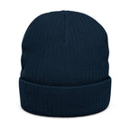 Embroidered Ribbed Knit Beanie