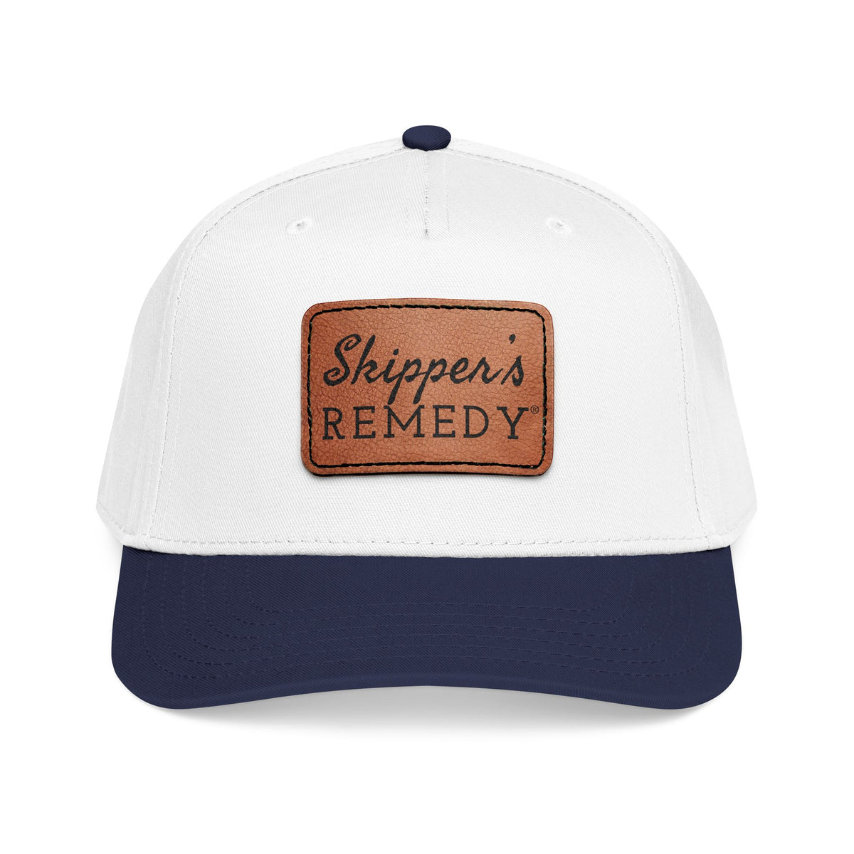 Mid Profile Baseball Cap with Leather Patch