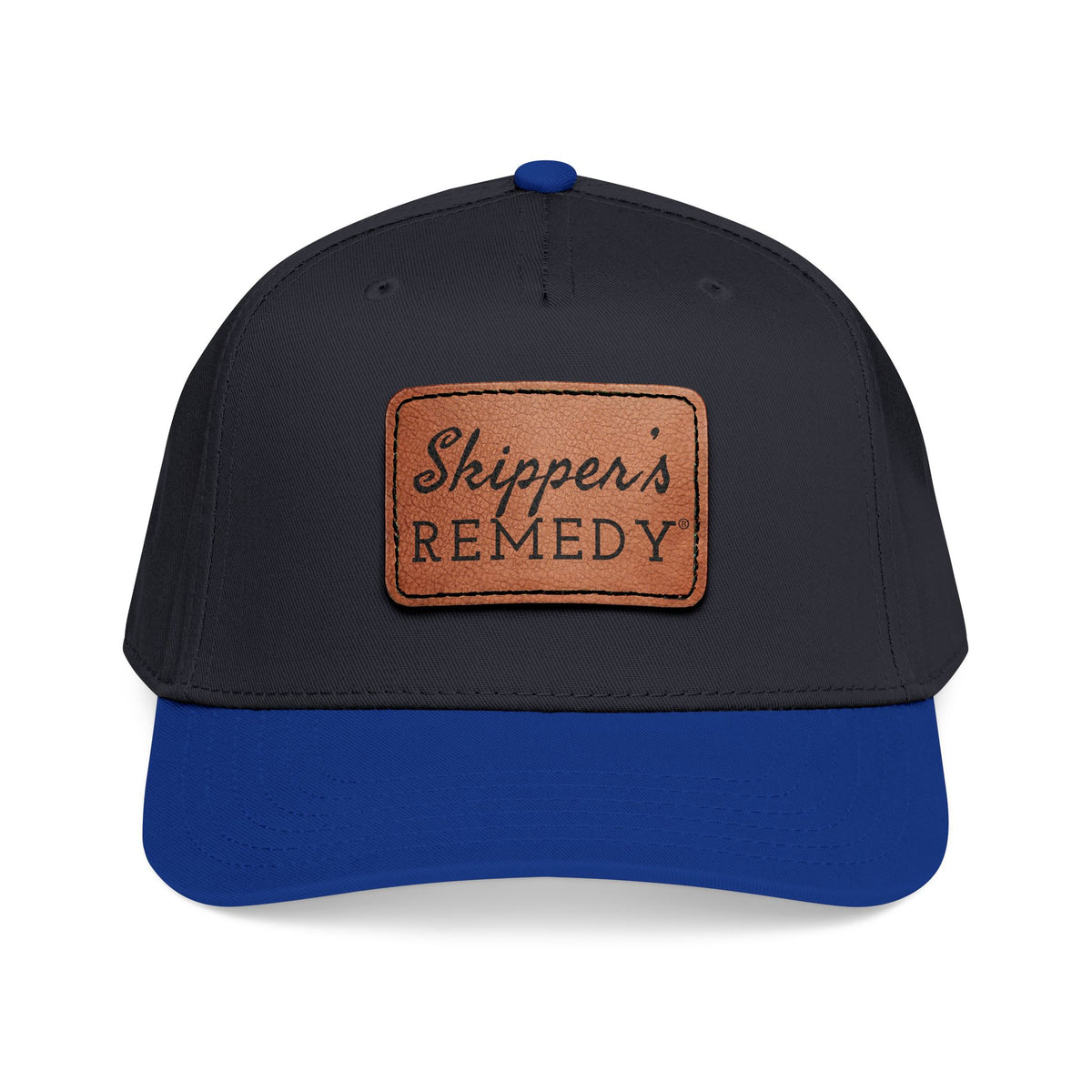Mid Profile Baseball Cap with Leather Patch