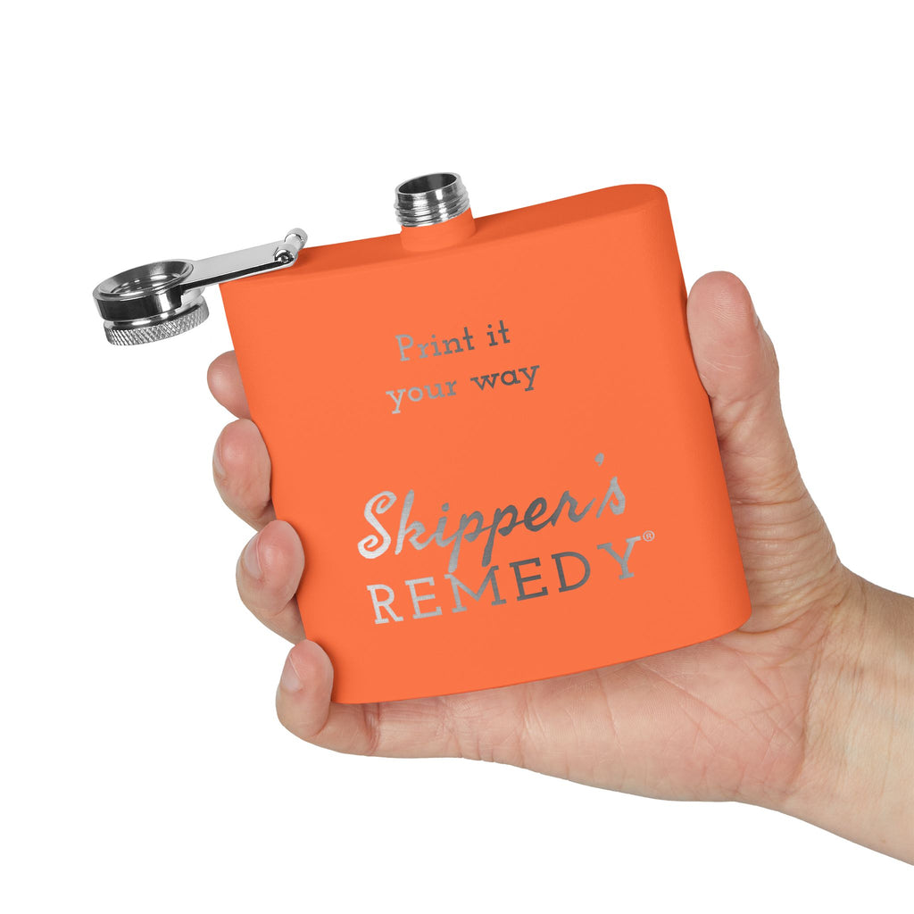 Stainless Steel Flask, 6oz - Engraving, Personalizable