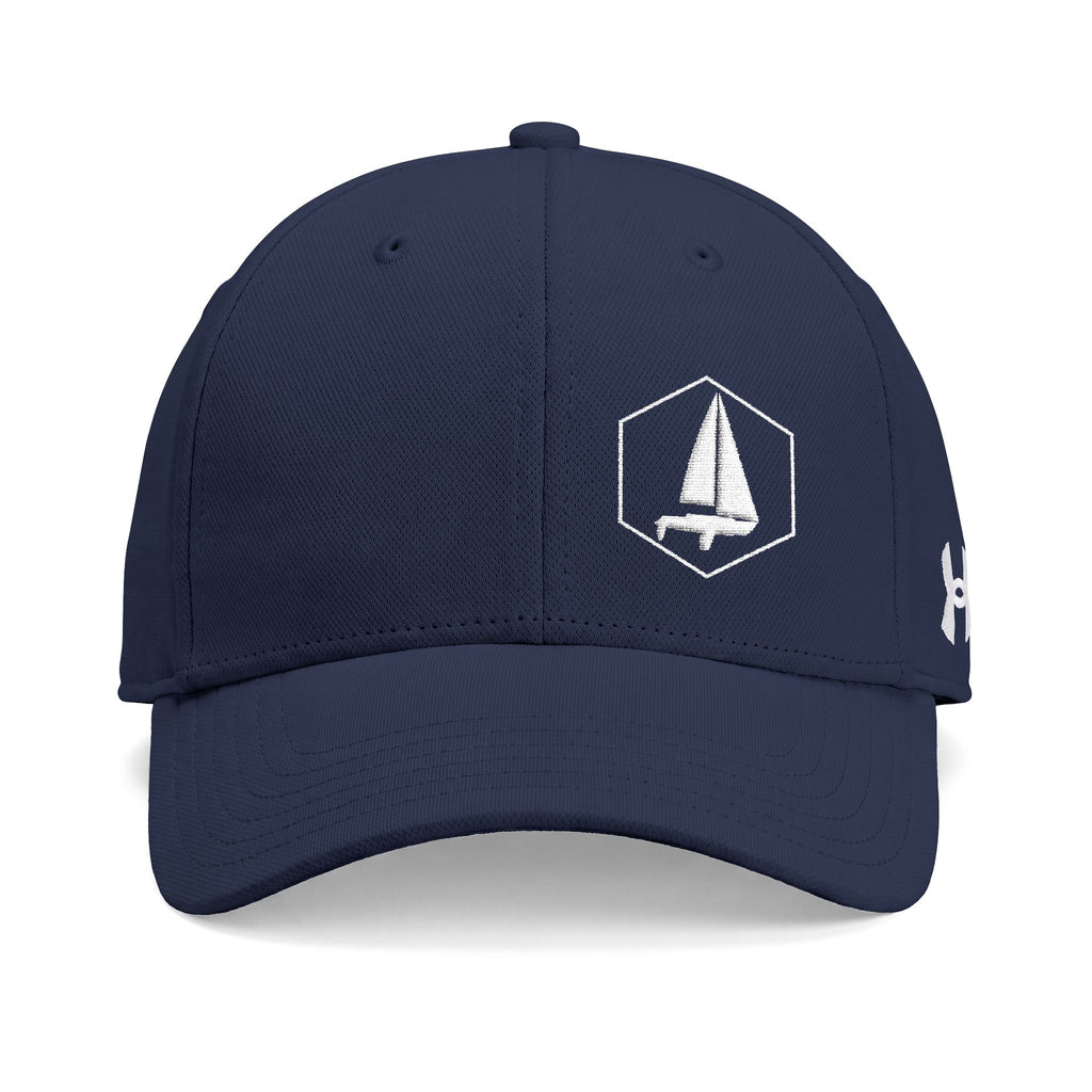 Embroidered Sailboat Emblem Baseball Cap
