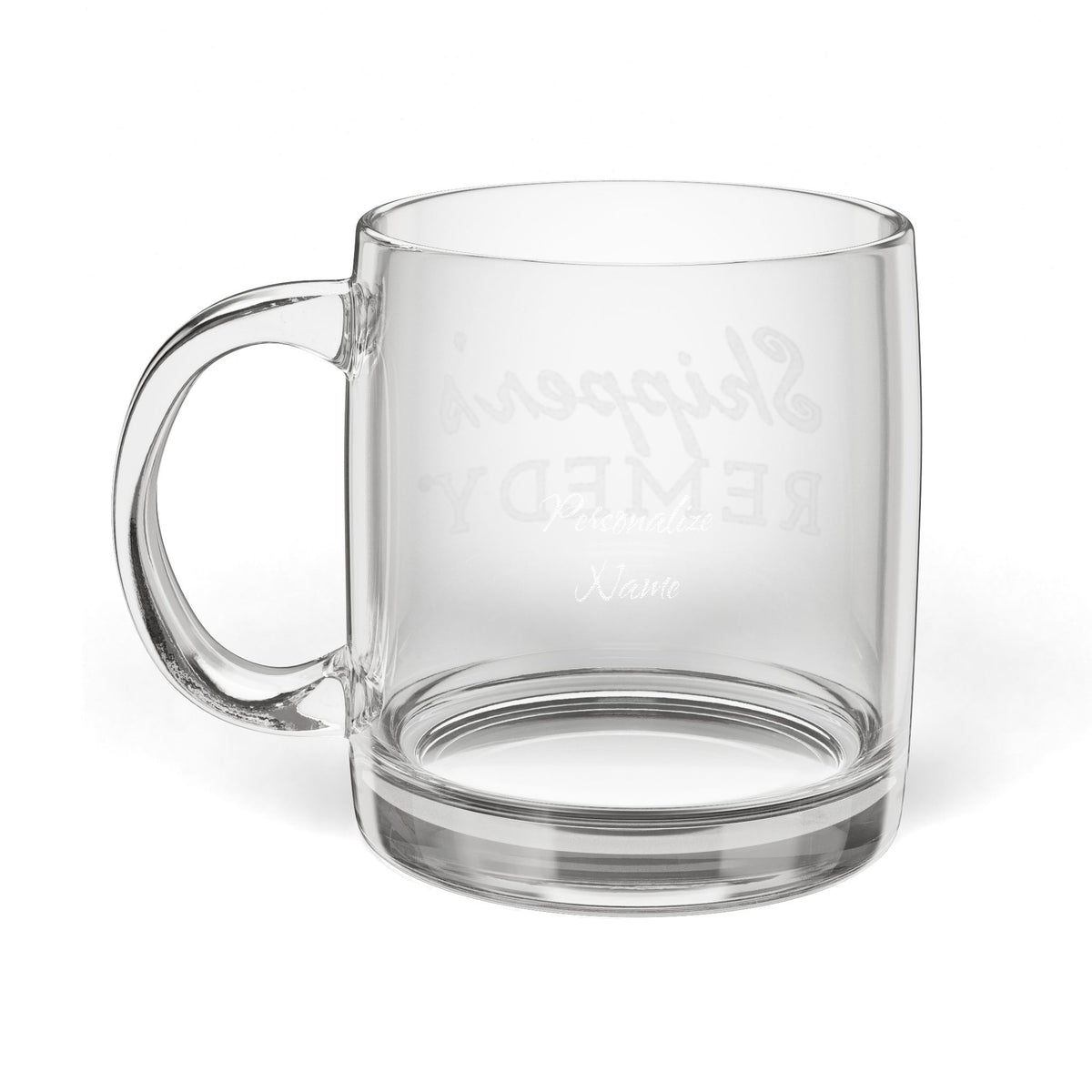 Engraved Glass Coffee Mug - Personalizable