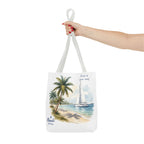 Beach Sailboat Tote Bag - Personalizable