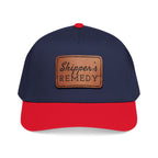 Mid Profile Baseball Cap with Leather Patch