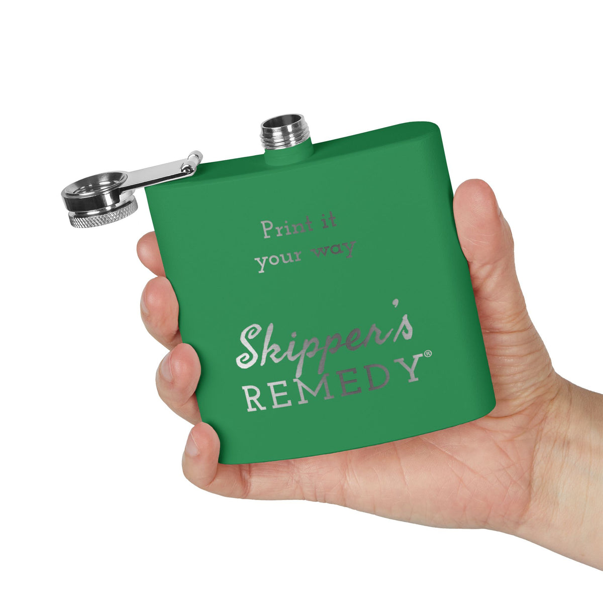 Stainless Steel Flask, 6oz - Engraving, Personalizable