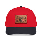 Mid Profile Baseball Cap with Leather Patch