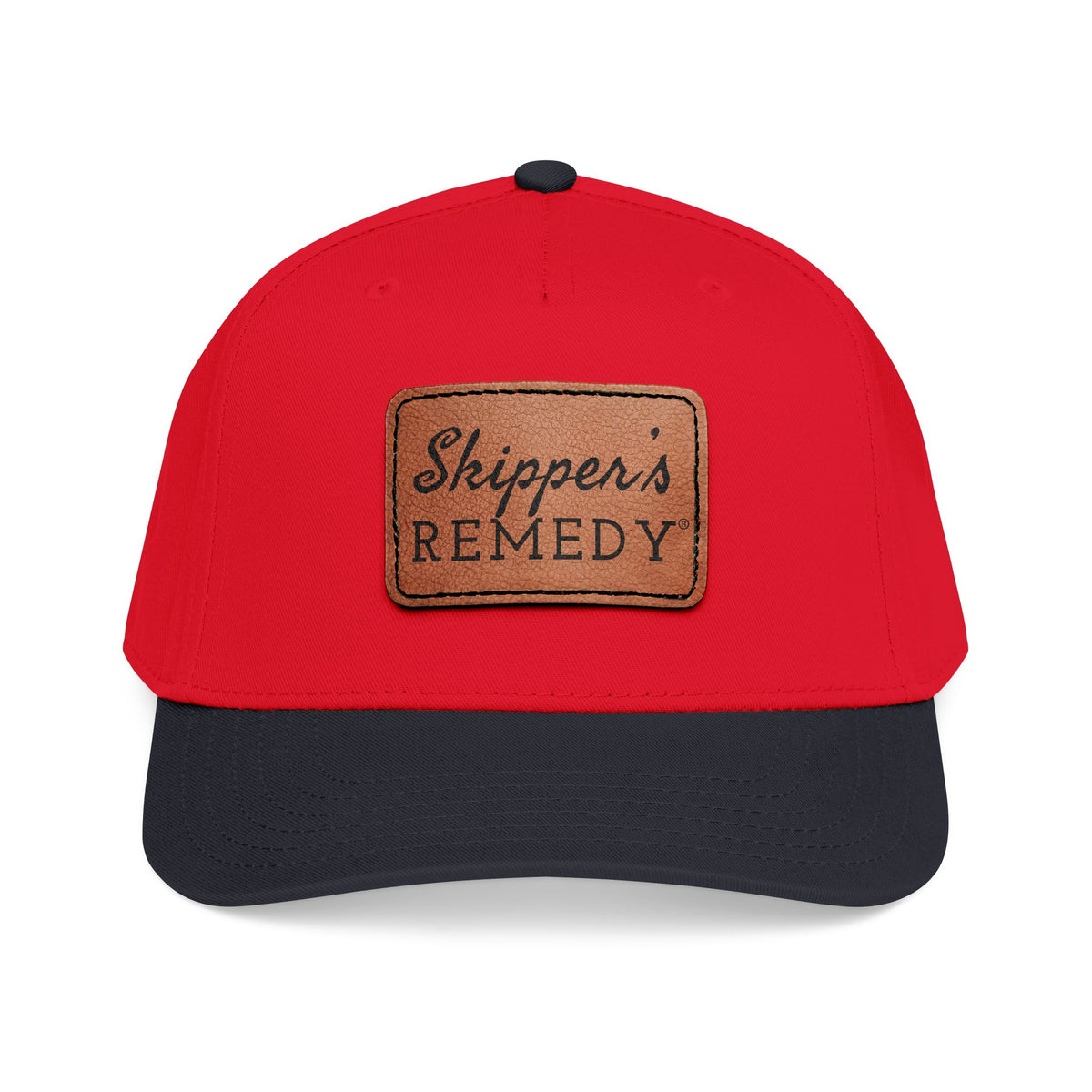 Mid Profile Baseball Cap with Leather Patch