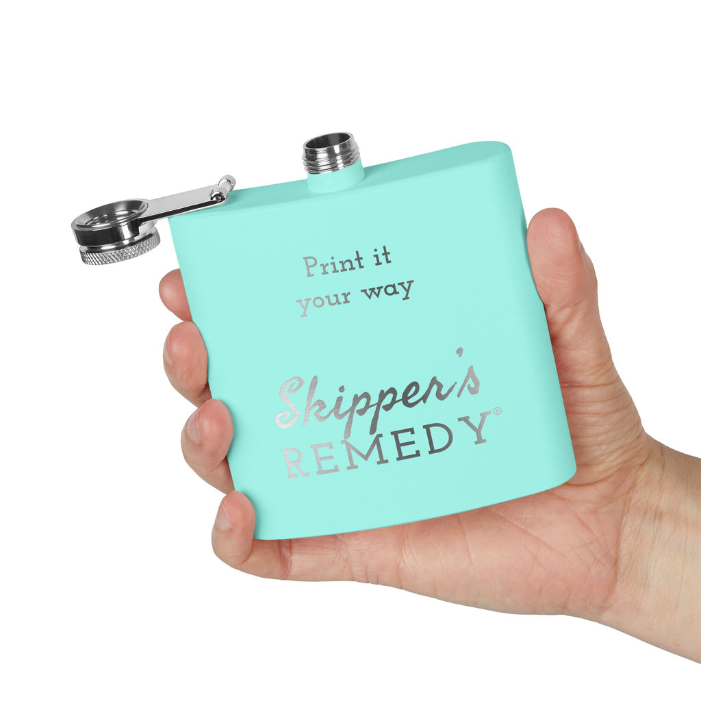 Stainless Steel Flask, 6oz - Engraving, Personalizable