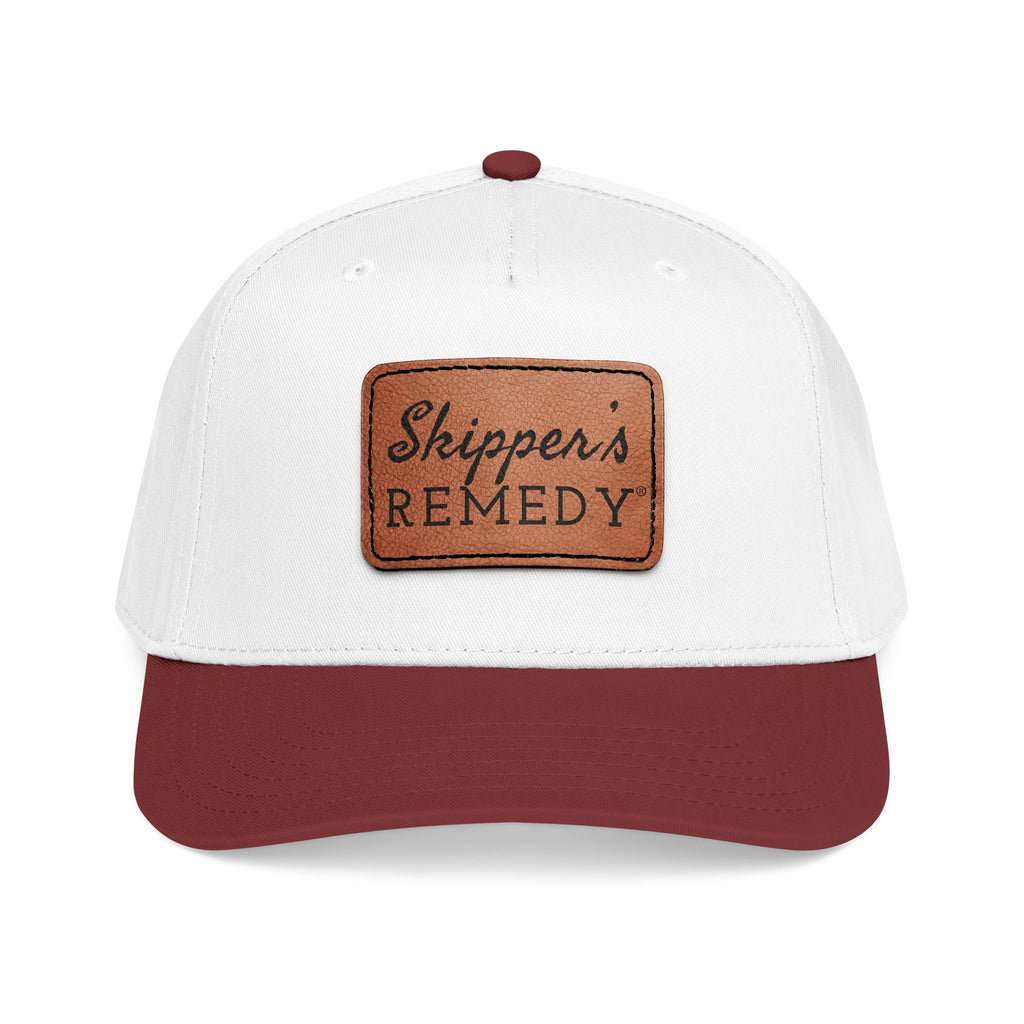 Mid Profile Baseball Cap with Leather Patch