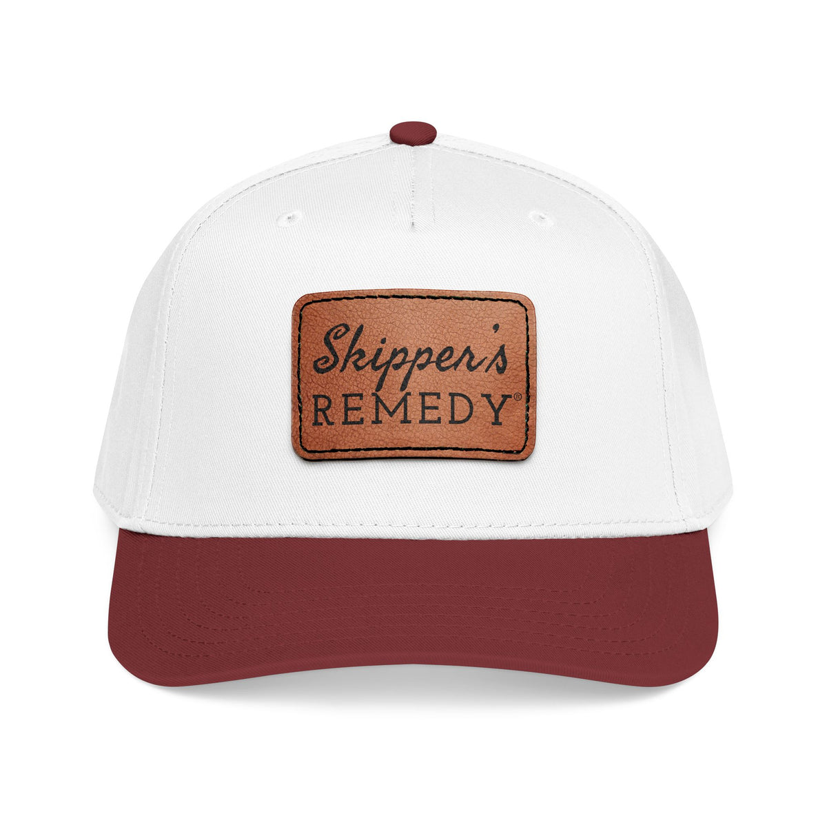 Mid Profile Baseball Cap with Leather Patch