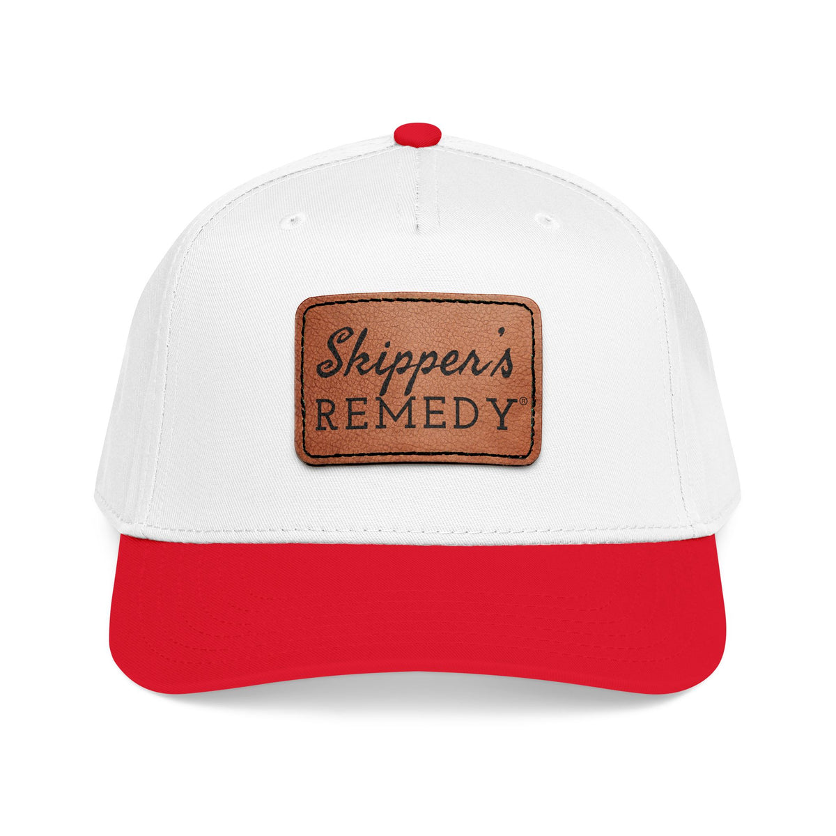 Mid Profile Baseball Cap with Leather Patch