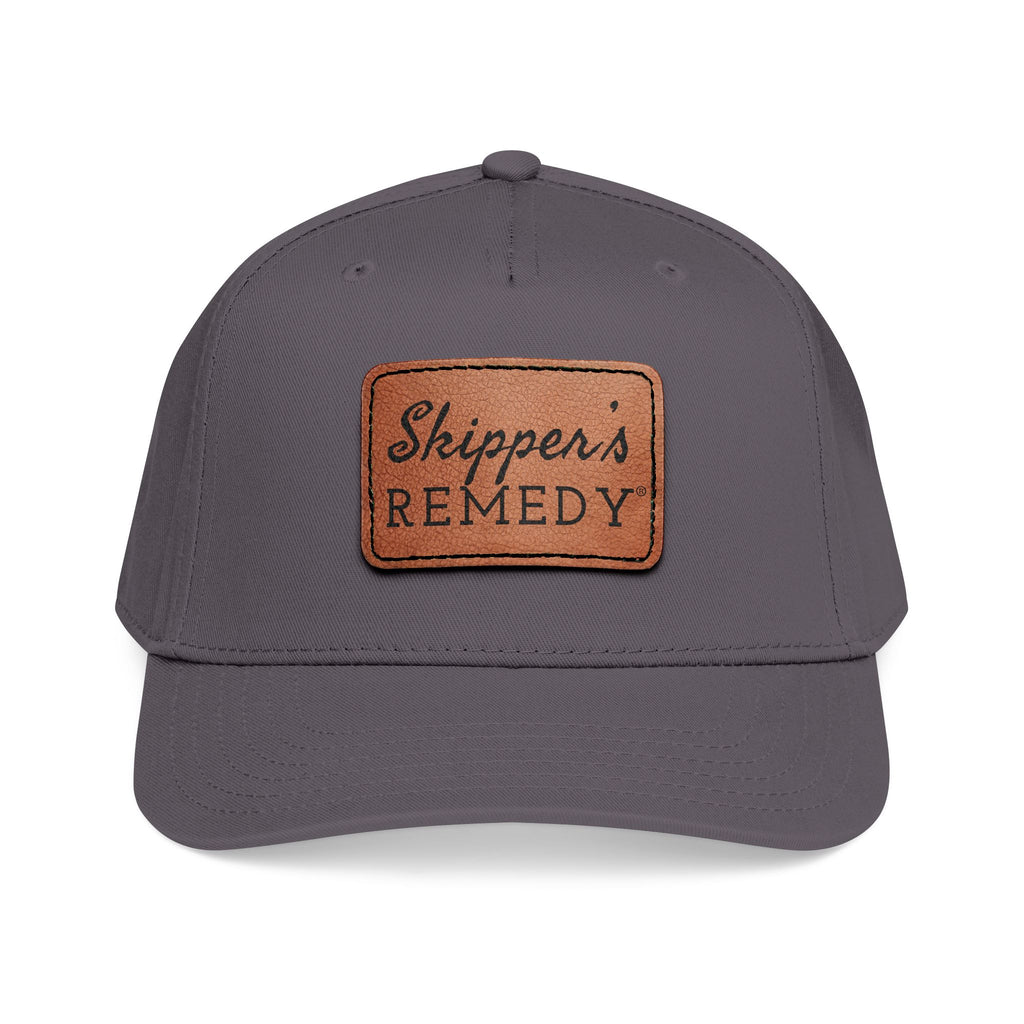 Mid Profile Baseball Cap with Leather Patch