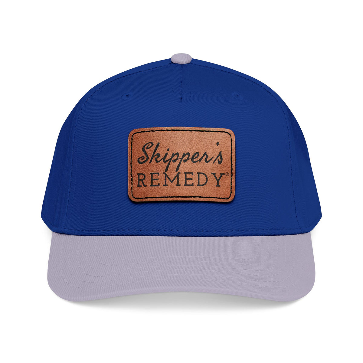 Mid Profile Baseball Cap with Leather Patch