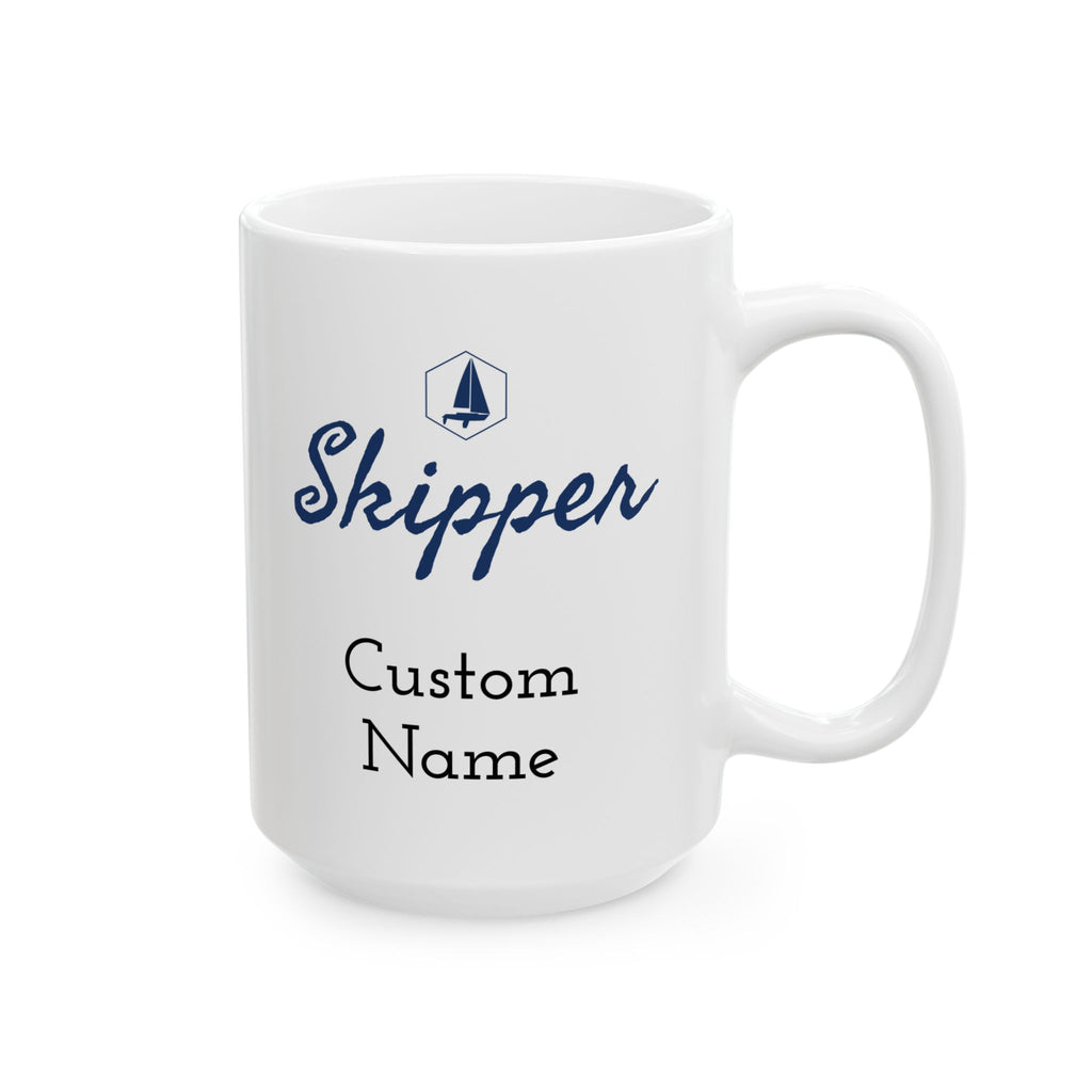 Custom Name - Skipper - 11oz/15oz Ceramic Coffee Mug (Personalize)