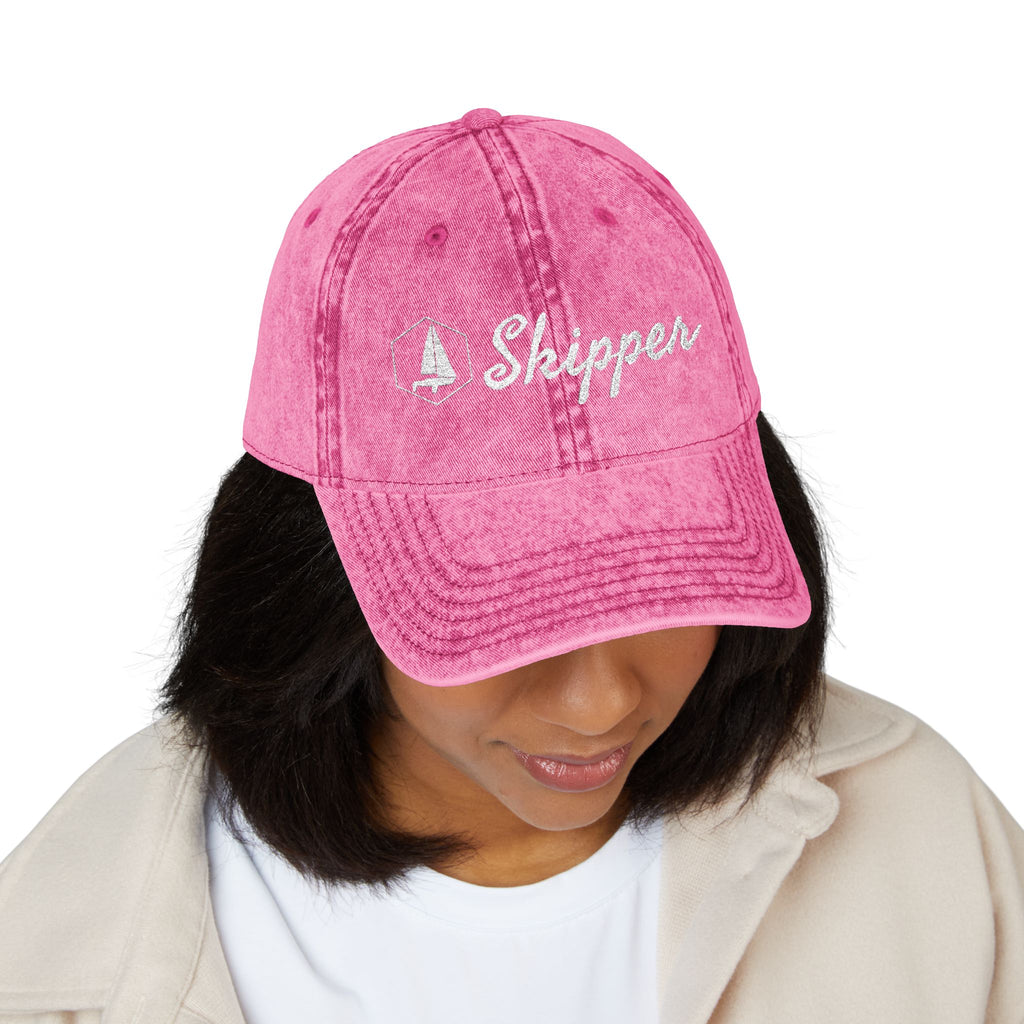 “Skipper” Embroidered Vintage Cap