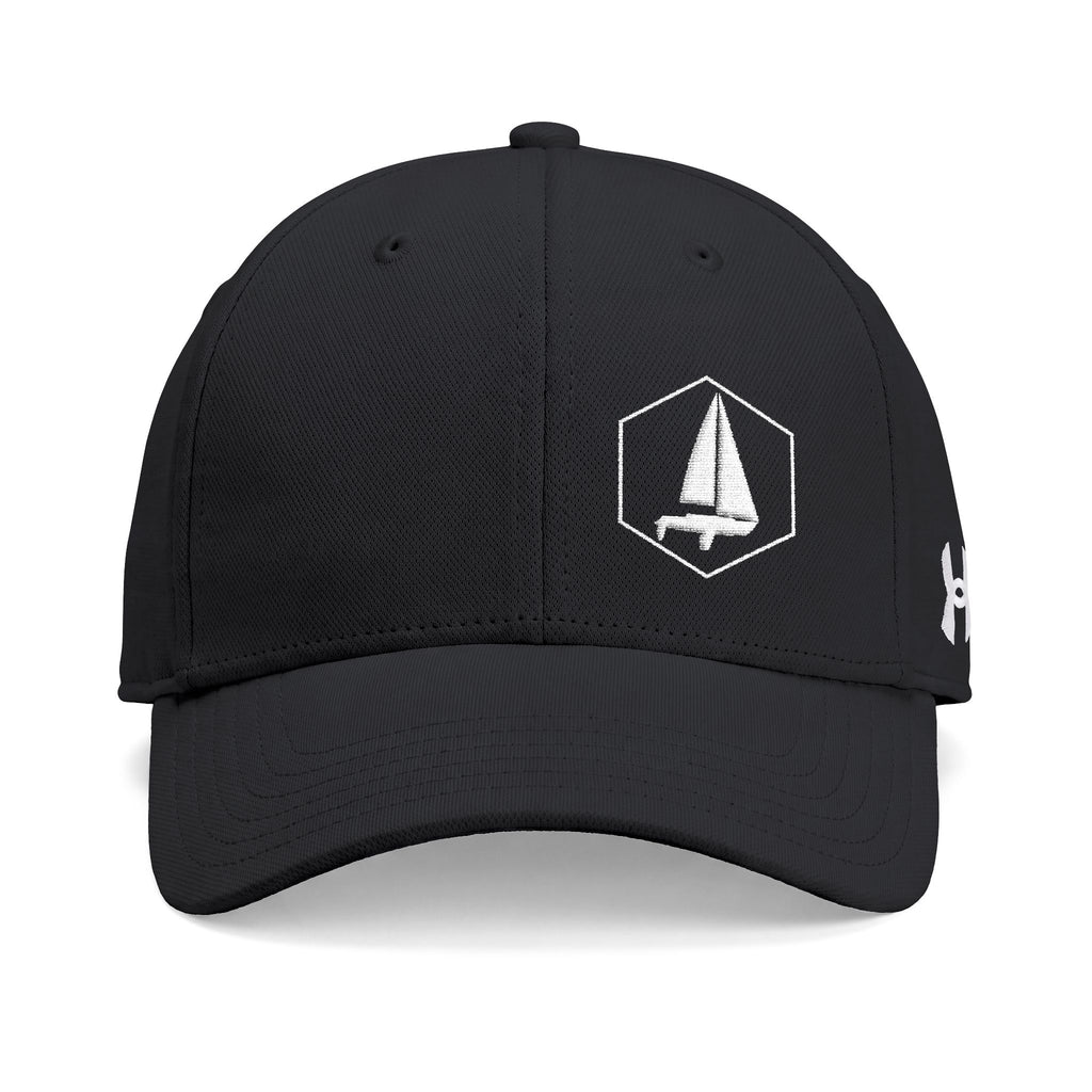 Embroidered Sailboat Emblem Baseball Cap