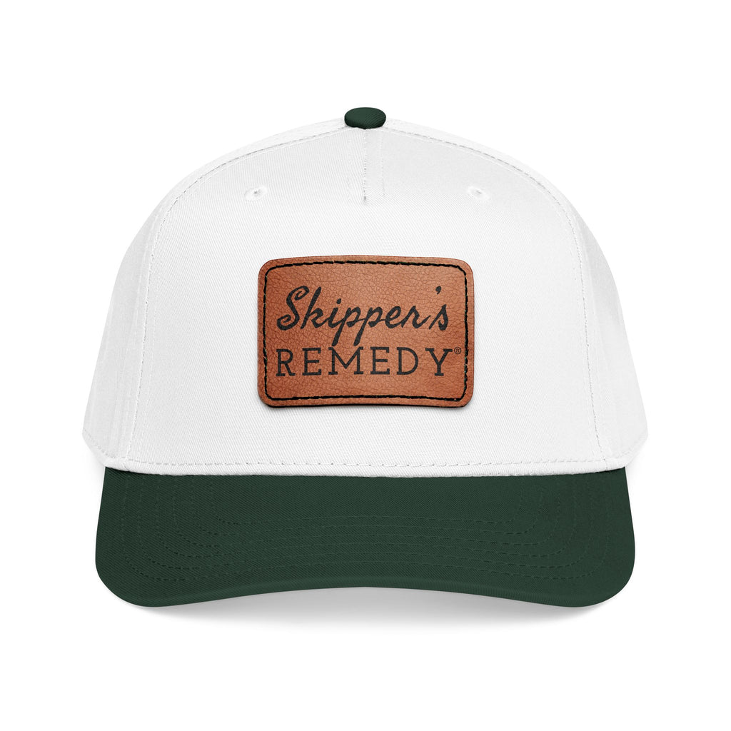 Mid Profile Baseball Cap with Leather Patch