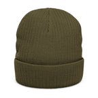 Embroidered Ribbed Knit Beanie