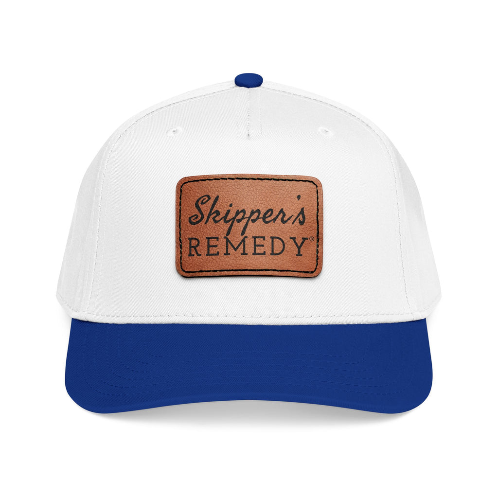 Mid Profile Baseball Cap with Leather Patch