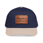Mid Profile Baseball Cap with Leather Patch