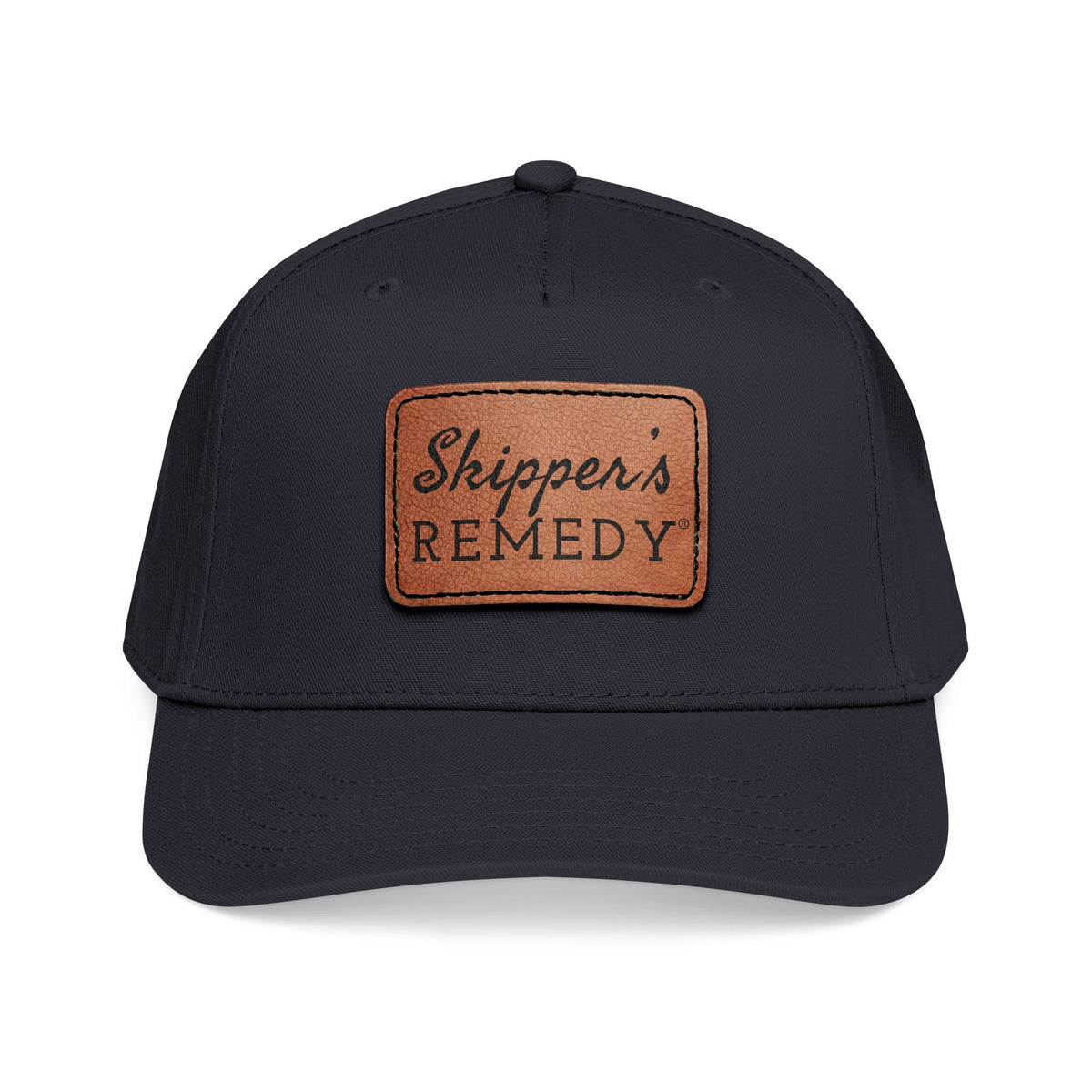 Mid Profile Baseball Cap with Leather Patch