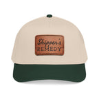 Mid Profile Baseball Cap with Leather Patch