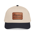 Mid Profile Baseball Cap with Leather Patch